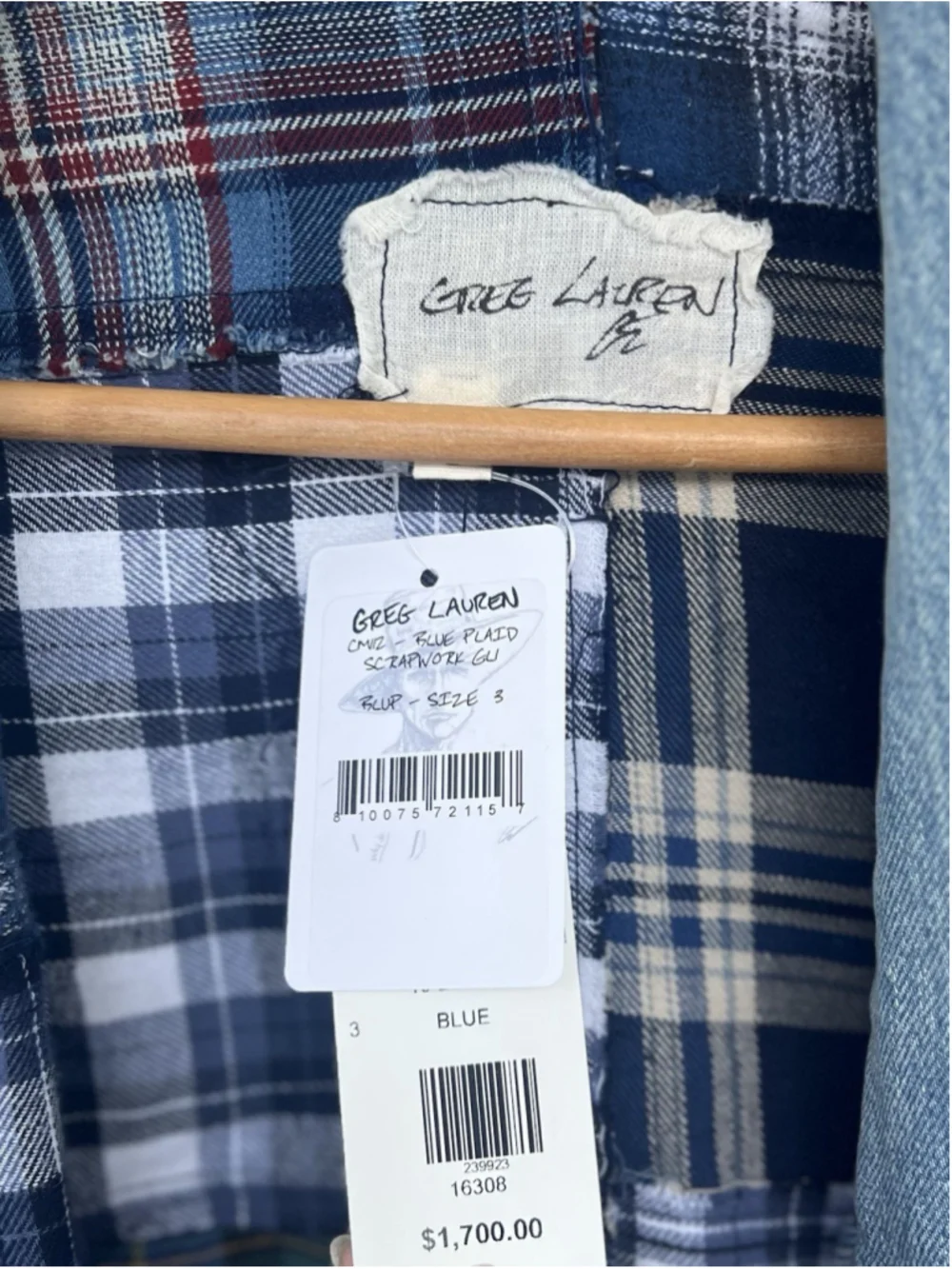Greg Lauren pit measurement